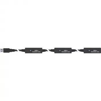InLine USB 3.2 Gen.1 aktīvais pagarinātājs, USB-A vīr. uz USB-C siev., 10 m