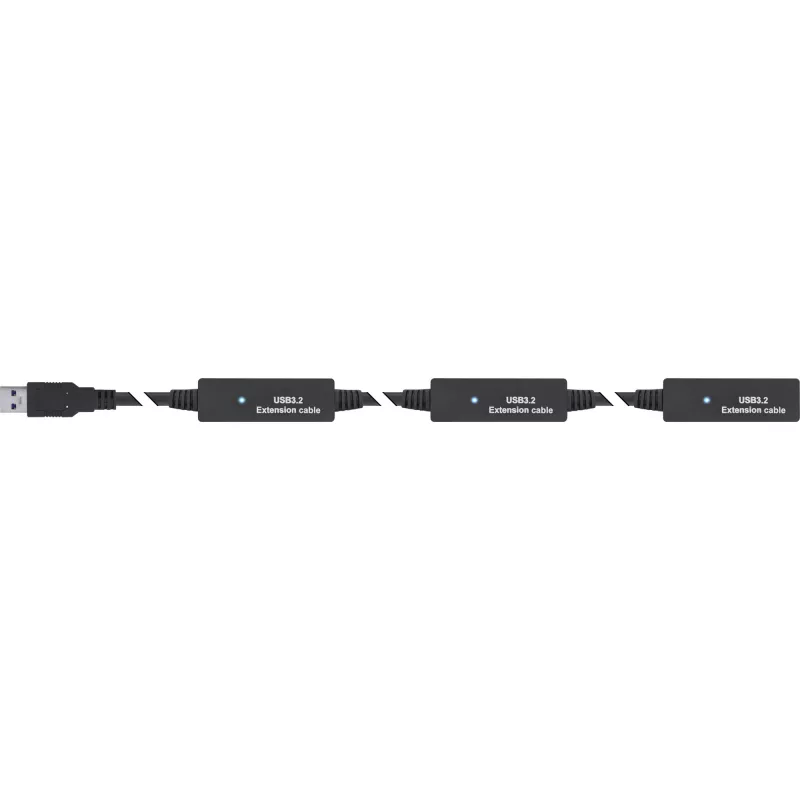InLine USB 3.2 Gen.1 aktīvais pagarinātājs, USB-A vīr. uz USB-C siev., 10 m