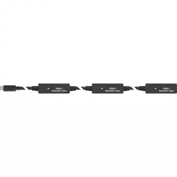 InLine USB 3.2 Gen.1 aktīvs pagarinātājs, USB-C vīr. uz USB-A siev., 10 m