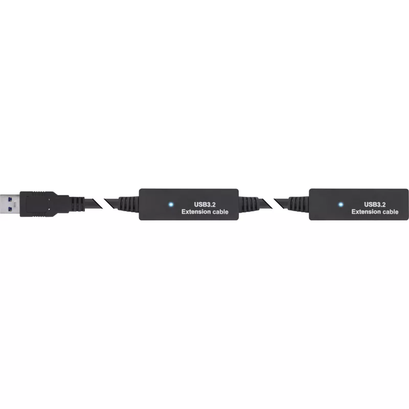 InLine USB 3.2 Gen.1 aktīvais paplašinātājs, USB-A vīr. uz USB-C siev., 15 m