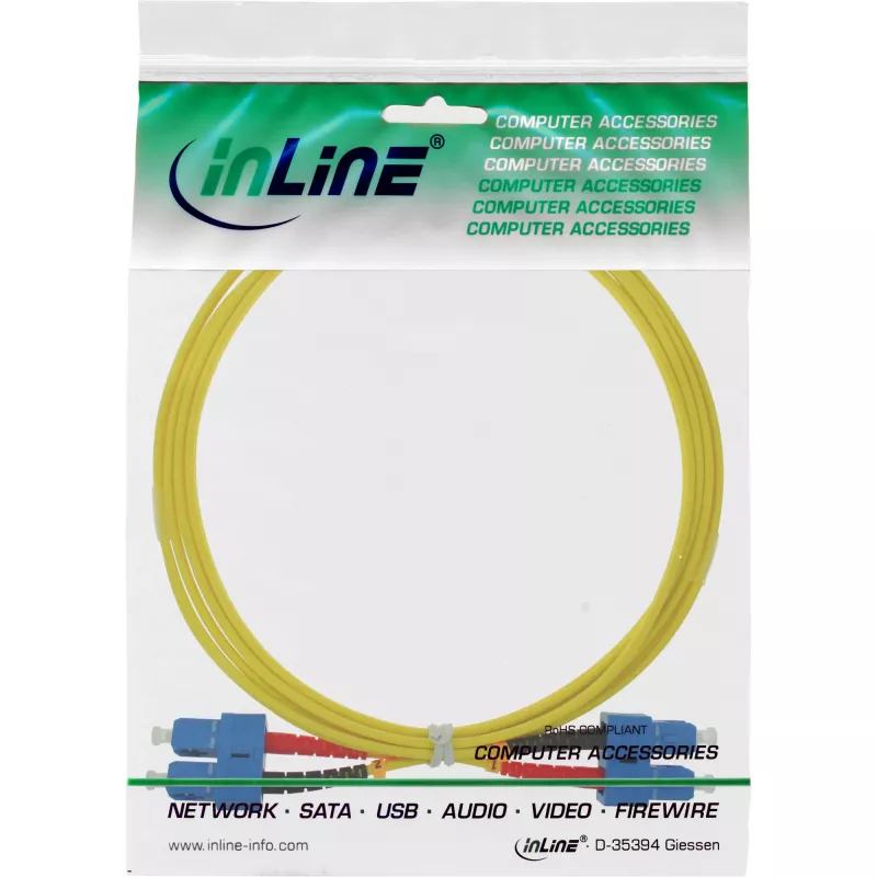 InLine optiskais dupleksais kabelis SC/SC 9/125µm OS2 1m