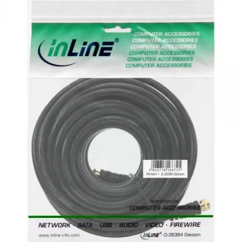 SAT kabelis Premium InLine 69315P 15 m 2x ekranēts 2x F-vīriešu melns