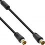 InLine antenas kabelis 2x ekranēts >85dB melns 0.5m