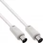 InLine antenas kabelis 2x ekranēts, īpaši zemi zudumi >75 dB, balts, 2 m