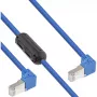 InLine komutācijas kabelis abpusēji lejup vērsts, S/FTP (PiMf), Cat.6, PVC, zils, 1,6 m