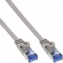 InLine plakanā ielāpu vads, U/FTP, Cat.6A, pelēks, 3m