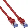 InLine plakanā ielāpu vads, U/FTP, Cat.6A, sarkans, 10m