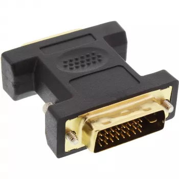 InLine DVI-D adapteris DVI-I 24+5 ligzda / DVI-D 24+1 spraudnis, zeltīti kontakti