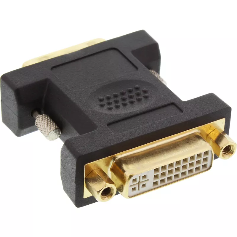 InLine DVI-D adapteris DVI-I 24+5 ligzda / DVI-D 24+1 spraudnis, zeltīti kontakti