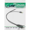 InLine HDMI M uz DisplayPort F pārveidotāja kabelis, 4K, melns/zelts, 0,3 m
