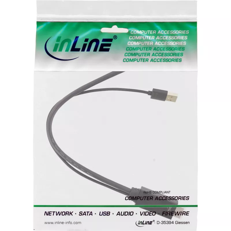 InLine HDMI M uz DisplayPort F pārveidotāja kabelis, 4K, melns/zelts, 0,3 m