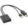 InLine HDMI F uz DisplayPort M pārveidotāja kabelis, 4K, melns/zelta, 0,3 m