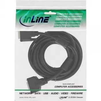 InLine DVI-D kabelis 24+1 M/F, Dual Link, 2 ferīta serdeņi, 5m