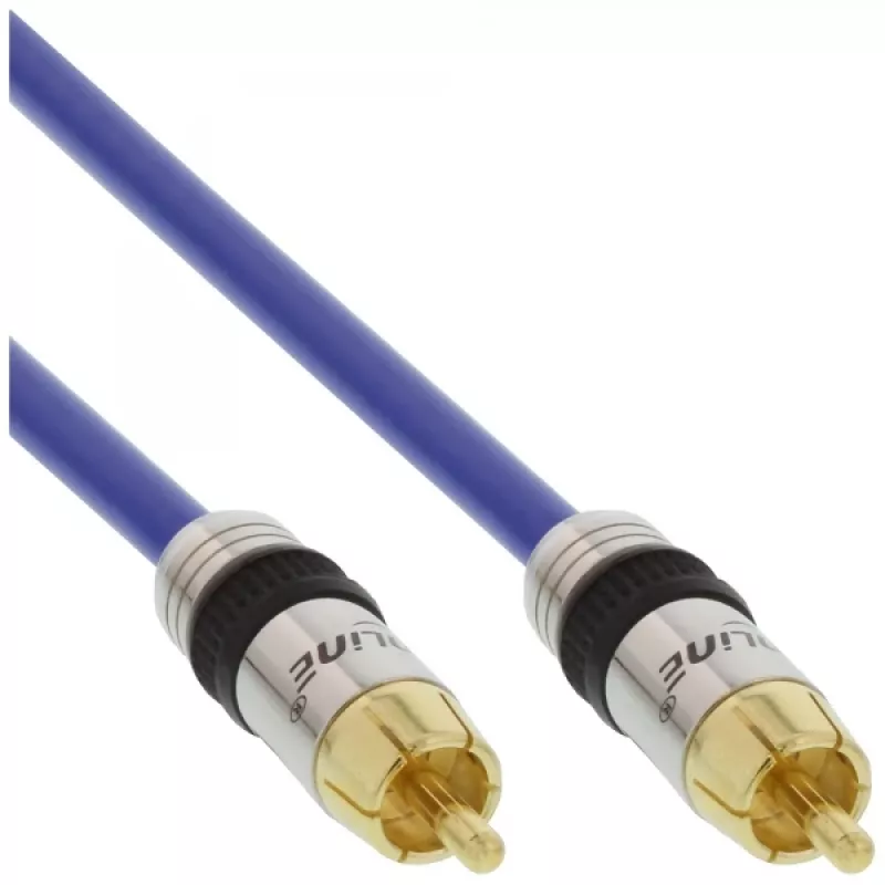InLine Premium RCA audio kabelis 1x RCA vīr. / vīr. apzeltīts 1m