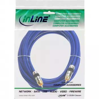 InLine Premium RCA Audio kabelis 1x RCA male / male gold plated 5m