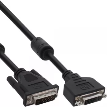 InLine DVI-D kabelis 24+1 V/S, Dual Link, 2 ferīta serdeņi, 2m