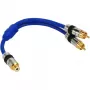 InLine RCA Y kabeļa Premium 1x RCA ligzda / 2x RCA spraudnis apzeltīts 0,25 m