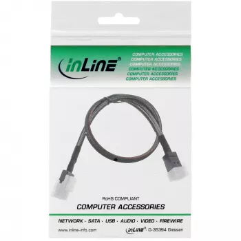 InLine Mini SAS HD kabelis SFF-8643 uz SFF-8087 ar sānu joslu, 1 m