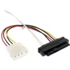 InLine Mini SAS HD kabelis, SFF-8643 leņķveida uz 4x SFF-8482 + barošana, 0,5 m