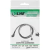 InLine Mini SAS HD kabelis SFF-8643 leņķveida uz 4x SATA + Sideband 0.5m