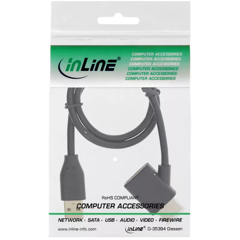 InLine HDMI adapters M / F ar USB-A strāvas injektoru 0,5 m