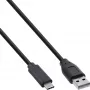 InLine USB 2.0 kabelis, USB-C vīrišķais / USB-A spraudnis, melns, 5m, 5 m, USB C, USB A, USB 2.0, 0,48 Gbit/s, Melns