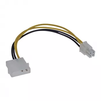 InLine mātesplates strāvas kabeļa adapteris 5,25 collu / 4 kontaktu 12V 0,20m