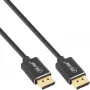 InLine DisplayPort 1.4 kabelis plāns, 8K4K, melns, zeltīti kontakti, 1m
