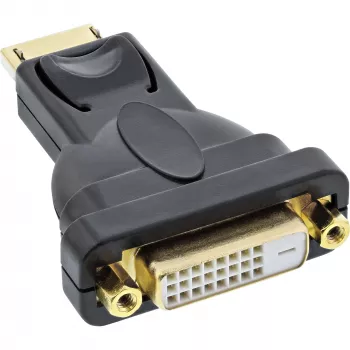 InLine DisplayPort adapteris, DisplayPort vīrišķais uz DVI-D 24+1 sievišķo, melns