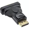 InLine DisplayPort adapteris, DisplayPort vīrišķais uz DVI-D 24+1 sievišķo, melns