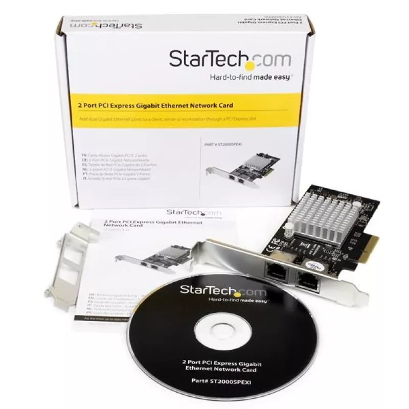 StarTech.com Dual Port PCI Express (PCIe x4) Gigabit Ethernet Server Adapter tīkls Card - Intel i350 NIC