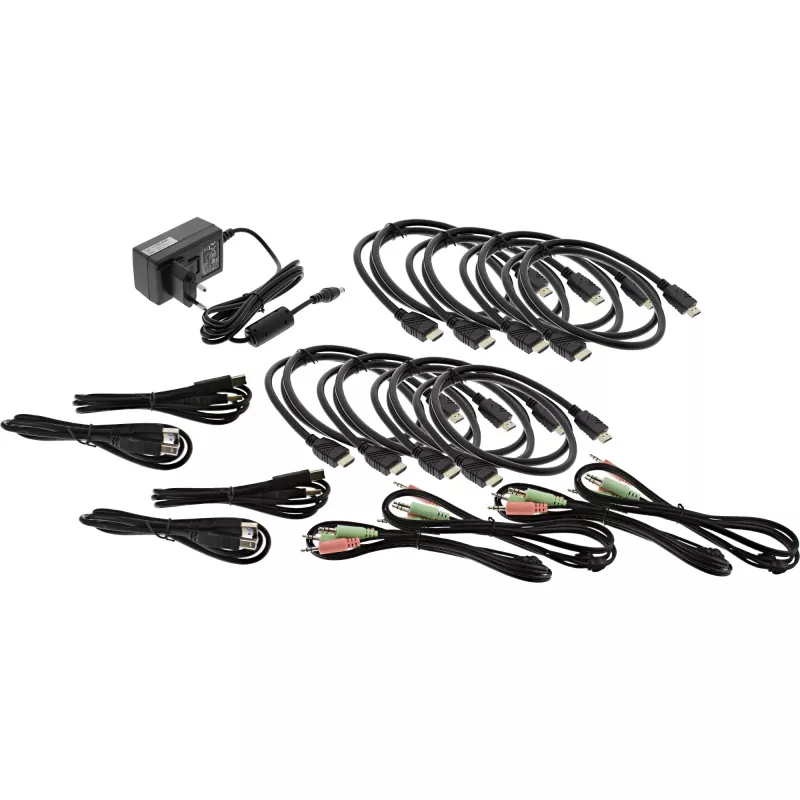 KVM darbvirsmas slēdzis InLine 62654I 4-portu divu monitoru HDMI 4K USB 3.0 Audio