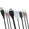 InLine KVM slēdzis, 2 portu, USB-C + HDMI uz HDMI, 4K, ar audio, integrēti kabeļi