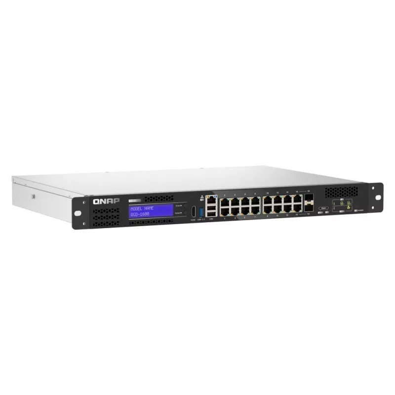 QNAP QGD-1600 pārvaldāms Gigabit Ethernet (10/100/1000) 1U melns, pelēks