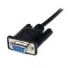 StarTech.com 1m melns DB9 RS232 seriālais nullmodema kabelis F/M