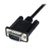 StarTech.com 1m melns DB9 RS232 seriālais nullmodema kabelis F/M
