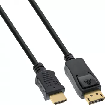 DisplayPort–HDMI pārveidotāja kabelis InLine 17187 0,3 m, melns