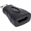 InLine HDMI adapteris, , HDMI A ligzda / HDMI C spraudnis, 4K/60Hz, zeltīts
