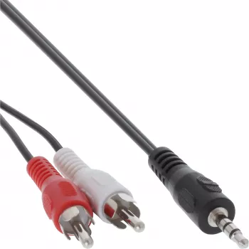 Audio kabelis 2x RCA vīr. / 3.5 mm stereo vīr. 3 m InLine 89939L