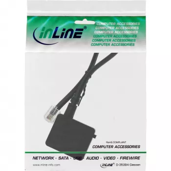 InLine TAE adaptera kabelis RJ11 6P4C vīrišķais uz TAE-F vācietis sievišķo 0,2 m