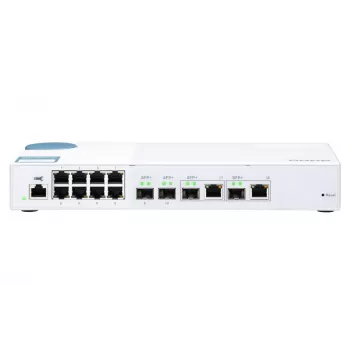 QNAP QSW-M408-2C tīkla slēdzis, pārvaldīts L2, 10G Ethernet (100/1000/10000), balts