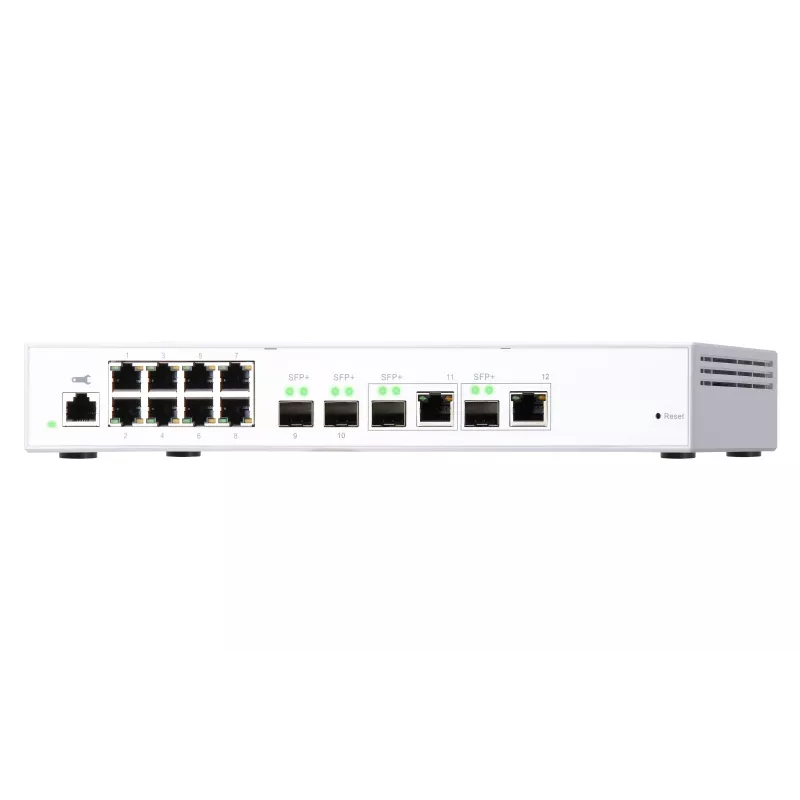 QNAP QSW-M408-2C tīkla slēdzis, pārvaldīts L2, 10G Ethernet (100/1000/10000), balts