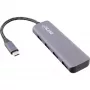 InLine USB 3.2 centrmezgls, USB-C uz 4x USB A 10Gb/s, alumīnija, pelēks