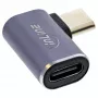 InLine USB4 Adapter, USB-C vīr./siev. labā/kreisā leņķa, alumīnijs, pelēks