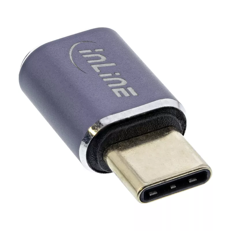 InLine USB4 Adapter USB-C male/female aluminium pelēka 35900A