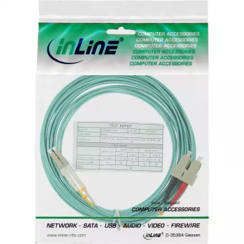 InLine optiskās šķiedras dupleksais kabelis LC/SC 50/125µm OM3 10m