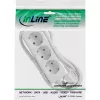 InLine kontaktligzdu sloksne InLine 16433W 3-vietīgs zemējuma kontakts CEE 7/3 balts 3m
