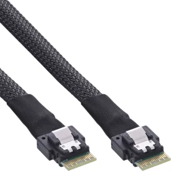 InLine plāns SAS kabelis, SFF-8654 uz SFF-8654, 24Gb/s, 0.5m