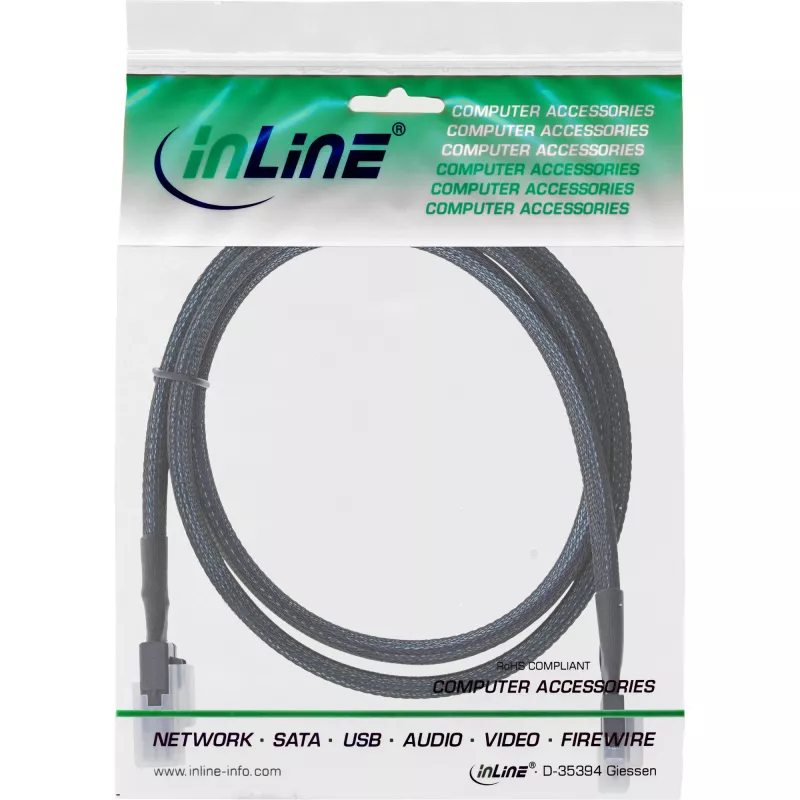 InLine plāns SAS kabelis, SFF-8654 uz Mini SAS SFF-8087, 12Gb/s, 0.5m