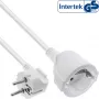 InLine strāvas pagarinātāja vads Tipa F leņķa, balts, 2 m